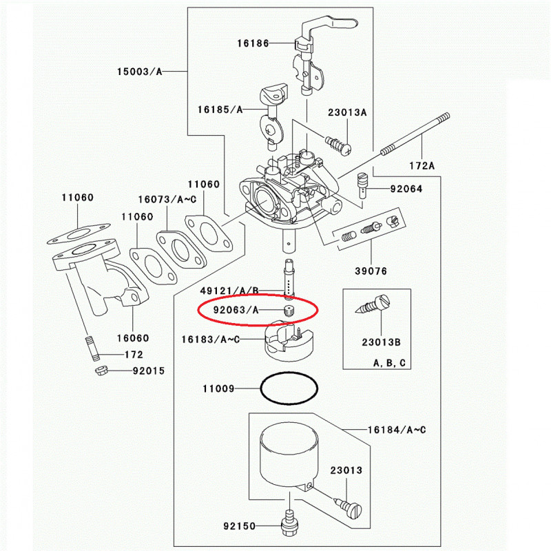 GICLEUR PRINCIPAL KAWASAKI