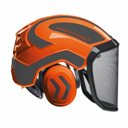 CASQUE FORESTIER INTEGRAL PROTOS ORANGE/GRIS 63