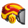 CASQUE FORESTIER INTEGRAL PROTOS ROUGE/JAUNE 12