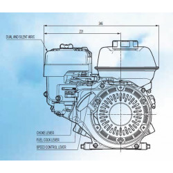 MOTEUR HONDA GX120LX4